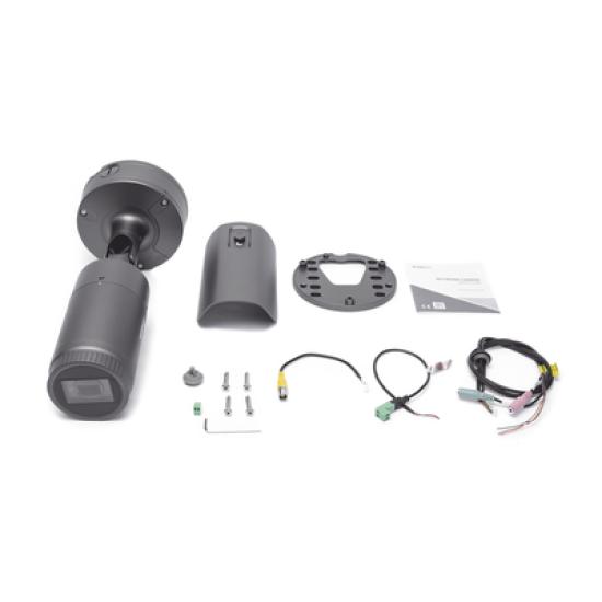Cámara IP Tipo Bala Antivandálica 2MP / Lente Motorizado 2.8-12mm / IR 50M / WDR 150db / H.265 & WiseStream II