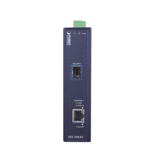 Convertidor de Medios Industrial Ethernet RJ45 10G/5G/2.5G/1G/100M a SFP+ 10GBASE-X