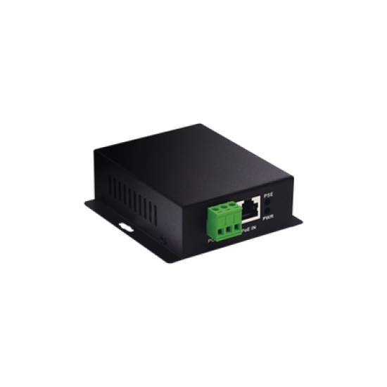 Convertidor PoE Industrial / Entrada PoE 802.3 af/at / Salida PoE pasivo 24V / Conexión plug and play / Alcance de hasta 100 metros / Ideales para Enlaces Inalámbricos