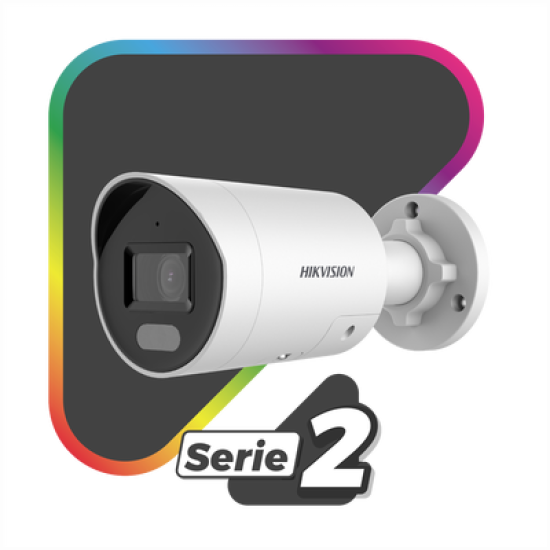 [ PROTECCIÓN ACTIVA ] Bala IP 4 Megapixel / Imagen a Color 24/7 (ColorVu) / PoE / Lente 2.8 mm / Luz Blanca 40 mts / Exterior IP67 / Luz Intermitente y Alerta de Audio / ACUSENSE (Filtro de Falsas Alarmas) / WDR 130 dB / Captura Facial / ACUSEARCH
