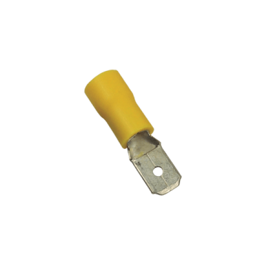 Terminal tipo macho aislada / 22 - 16 AWG / Rojo / Paquete de 25 piezas.