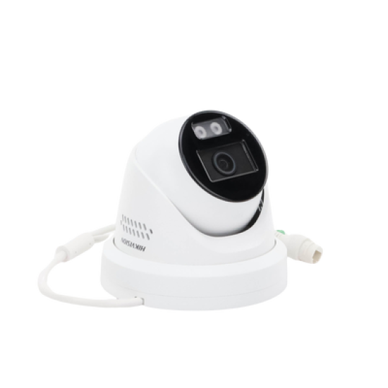 [Dual Light + ColorVu] Turret IP 4 Megapixel / Lente 2.8 mm / 40 mts IR + 40 mts Luz Blanca / Exterior IP67 / Luz Intermitente y Alerta de Audio / Micrófono Integrado / Videoanaliticos (Filtro de Falsas Alarmas) / WDR 130 dB / Captura Facial
