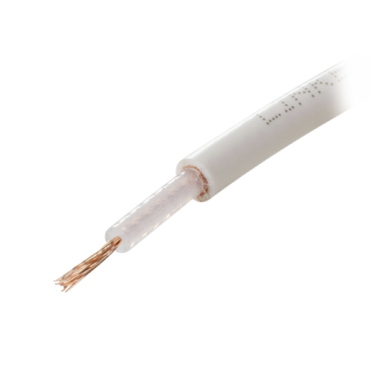 Carrete de 100 metros de Cable Tipo RG58AU, con Forro Blanco 