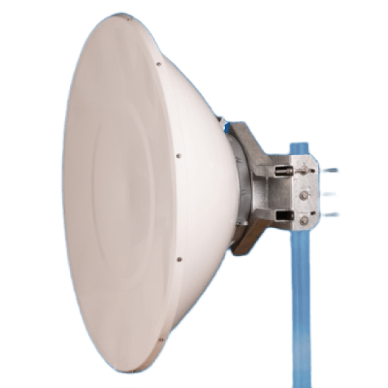 Antena parabólica 4 ft para radio B11 y AF11, ganancia de  41 dBi, conector guía de onda, Alto aislamiento al ruido en enlaces vecinos, 10.1-12 GHz, Montaje de acero inoxidable incluido 