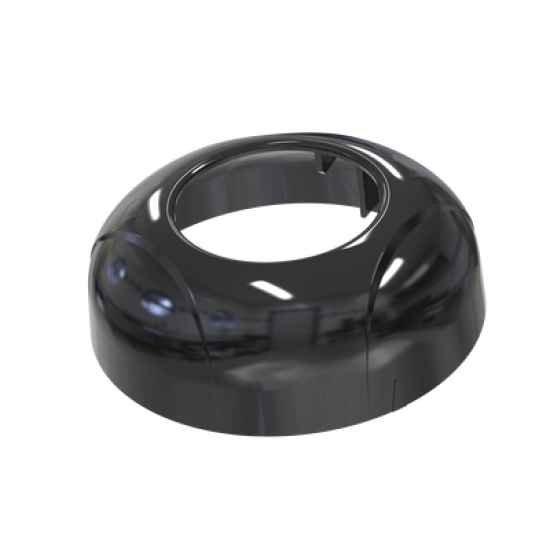 Estrobo Oculto de 12 LED, Brida negra, 12 Vcd, Rojo/Azul, Lente transparente