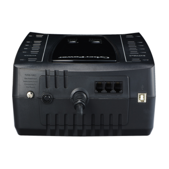 UPS de 750 VA/450 W, Topología Línea Interactiva, Entrada 120 Vca NEMA 5-15P, Tipo Gabinete Compacto, Con 12 Tomas NEMA 5-15R