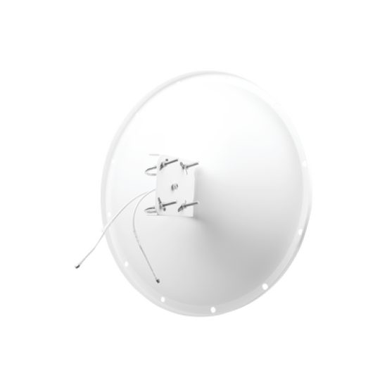 Antena Direccional con Frecuencia Extendida / 4.8 - 6.5 GHz / 28 dBi /  Jumper incluido con conector  SMA-Macho Inverso / Polaridad en 90º y 45º / Montaje incluido para torre o mástil  