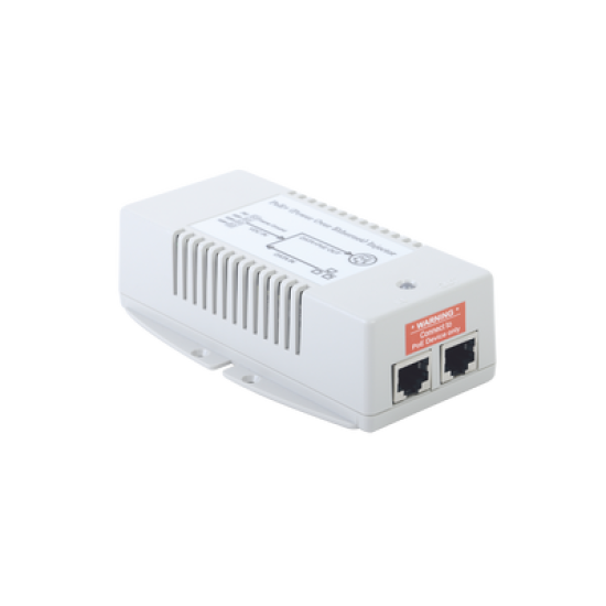 Inyector POE para Aplicación Solar, Entrada 18-36 Vcc, Salida en 56 Vcc, 802.3 af/at, 10/100/1000 Mbps, Hasta 35 Watts Inyector POE para Aplicación Solar, Entrada 18-36 Vcc, Salida en 56 Vcc, 802.3 af/at, 10/100/1000 Mbps, Hasta 35 Watts