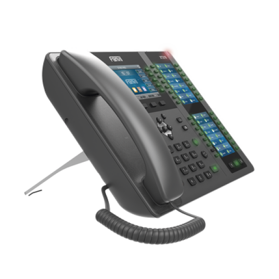 Teléfono IP ideal para recepción hasta 20 líneas SIP, PoE, 106 botones DSS, Bluetooth integrado para diademas, puertos Gigabit, soporta recepción video