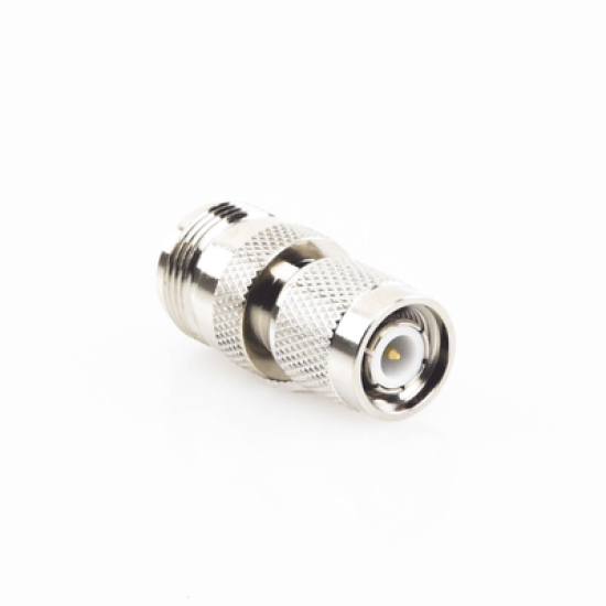 Adaptador en Línea de Conector TNC Macho a N Hembra, Níquel/ Oro/ Teflón.