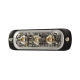 Luz Auxiliar de 3 LED, Roja, SAE, 12-24 Vcd, Lente transparente
