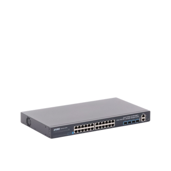 Switch Administrable Capa 3, 24-Puertos 10/100/1000T + 4-Puertos 10G SFP+, Apilable