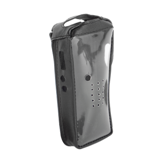 Funda Reforzada de piel con frente transparente para radios TK-2212, TK-2212L, TK-3212 y TK-3212L. 