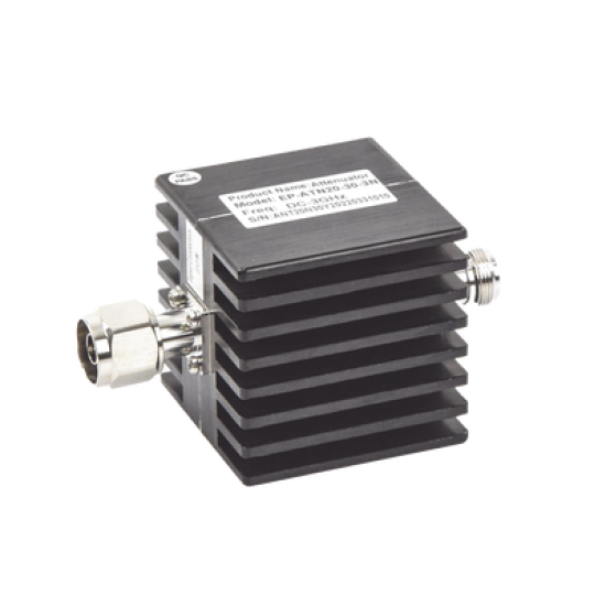 Atenuador en Línea de 30 dB, 20 Watt Máx. CD-3 GHz, Interiores, N Macho-Hembra.