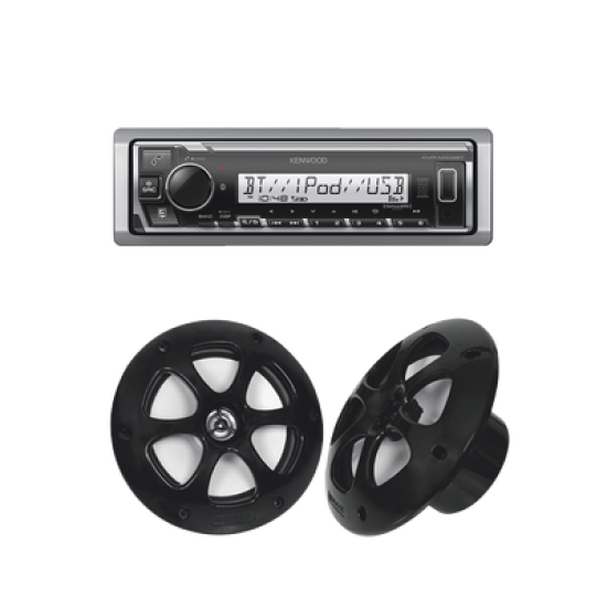 Kit de estéreo con Bluetooth KMR-M332BT | más Par de bocinas KFC-1613MRB