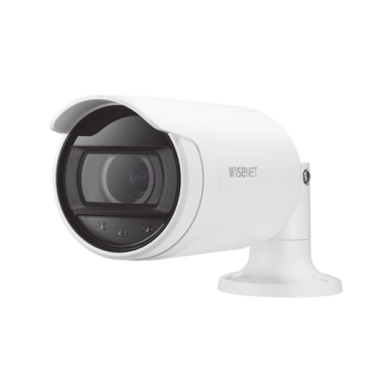 Cámara IP Tipo Bala 4 Megapíxel / Lente 3.3 a 10.3mm / IR 30M / WDR 120db / IP66 / H.265 & WiseStream / modo pasillo / POE 802.3af