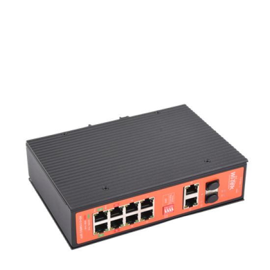 Switch PoE Industrial No administrable / Puertos 1-2 PoE 802.3 af/at y PoE 24 Vcc Pasivo 30W / Puertos 3-4 PoE 802.3 af/at/bt Hasta 60W / Puertos 5-8 PoE 802.3 af/at Hasta 30W / Los 8 puertos son Gigabit + 2 SFP combo / Presupuesto 300W