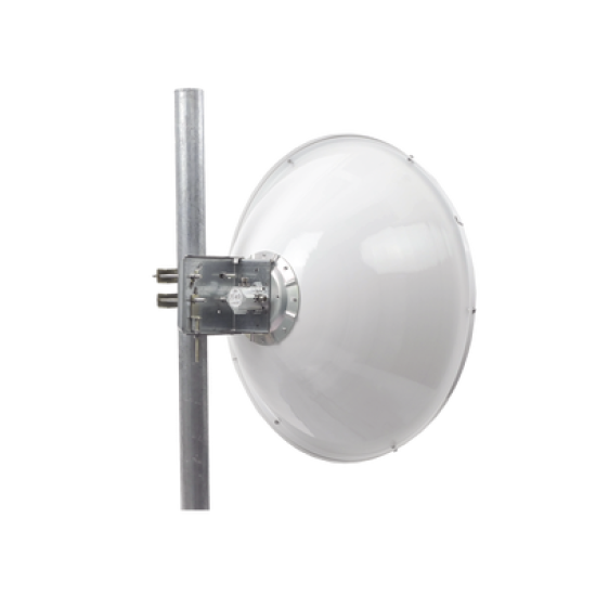 Antena Direccional de Alto Rendimiento/ Parábola profunda para mayor aislamiento al ruido / 29 dBi / 4.9 - 6.4 GHz / Conectores N-Hembra / Fácil Montaje y Soporte de acero inoxidable / Radomo Incluido