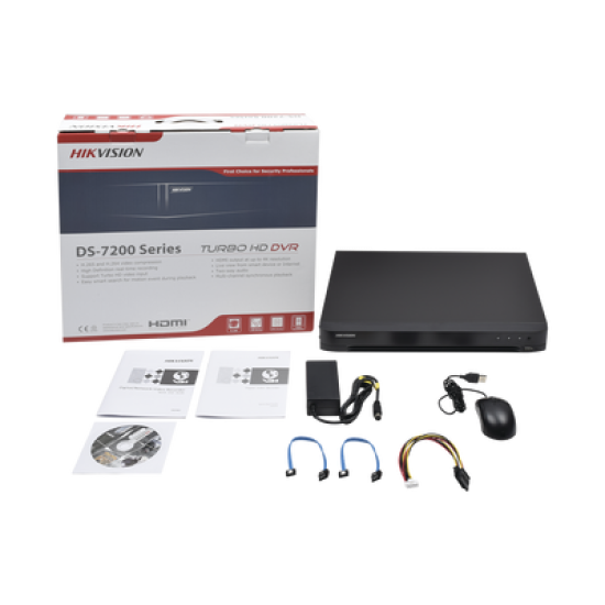 DVR 8 Megapixel / 16 Canales 4K TURBOHD + 16 Canales  IP / 2 Bahías de Disco Duro / 4 Canales de Audio / 16 Entradas de Alarma