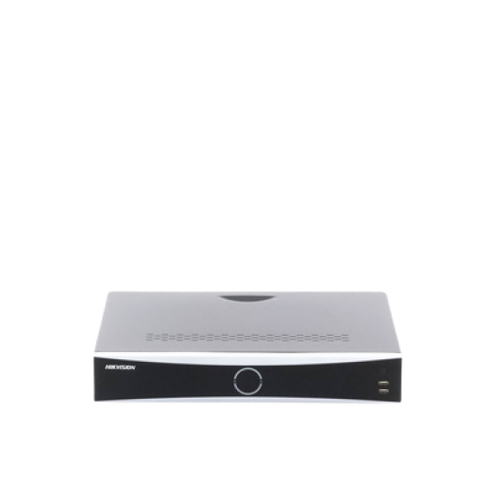NVR 12 Megapixel (4K) / 16 canales IP / 16 Puertos PoE+ / AcuSense (Evita Falsas Alarmas) / Reconocimiento Facial / 4 Bahías de Disco Duro / Switch PoE 300 mts  / HDMI en 4K / Alarmas I/O