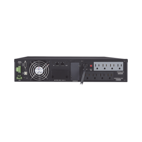 UPS de 1000 VA/900 W, Online Doble Conversión, Entrada 120 Vca NEMA 5-15P, Onda Senoidal Pura, Rack o Torre de 2 UR, Con 8 Tomas NEMA 5-15R