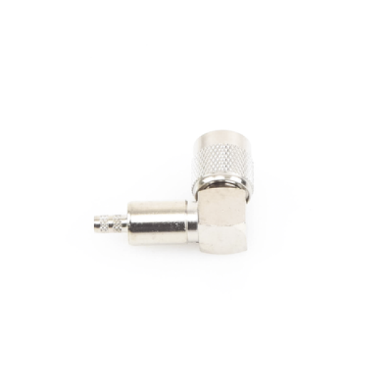 Conector TNC Macho en Ángulo Recto para Cable RG-58/U, LMR-195 Níquel/ Oro/ Teflón.â€‹