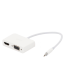 Adaptador USB C a HDMI VGA | Compatible con Thunderbolt 3 | USB 3.1 Tipo C | HDMI 4K*2K @30Hz | VGA 1920*1080@60hz | Salidas Simultaneas en Modo Espejo | Caja de ABS | No requiere Controlador | Chip IC inteligente incorporado.