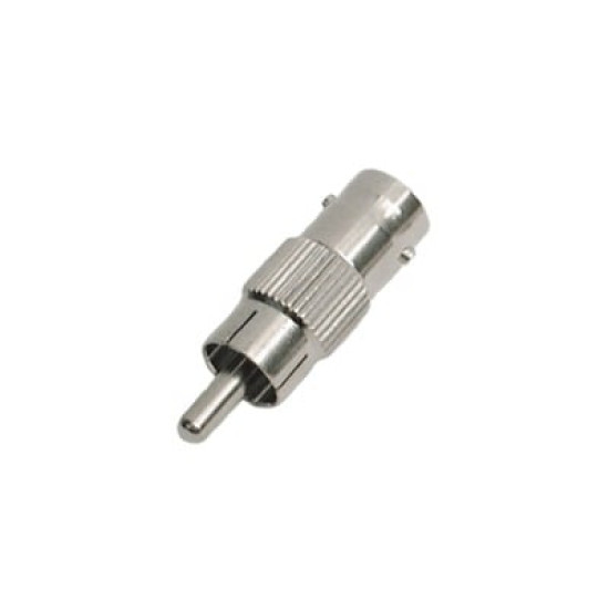 Adaptador en línea para 75 Ohm, de conector BNC hembra a RCA macho en aplicaciones de Audio-Video para cámaras, monitores y DVR´s. Adaptador en línea para 75 Ohm, de conector BNC hembra a RCA macho en aplicaciones de Audio-Video para cámaras, monitores y DVR´s.