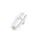 Adaptador Doble N Hembra para Chasis de Montaje Frontal en Doble D Plano y Cuerpo Plateado.