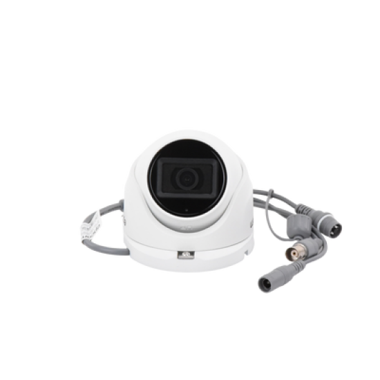 AUDIO POR COAXITRON / Turret TURBOHD 5 Megapixel / Angulo de vision 85.5° / Lente 2.8 mm / 30 mts IR EXIR / Exterior IP67 / 4 Tecnologías / dWDR