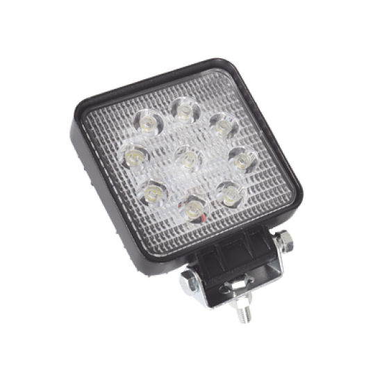 Luz de trabajo de 9 LED , 2300 Lúmenes, 27 Watts, 10-30 Vcc, IP67