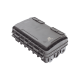 Caja de Distribución de Fibra Óptica para 24 Empalmes, con 8 acopladores SC/APC simplex, Exterior IP65, Color Negro