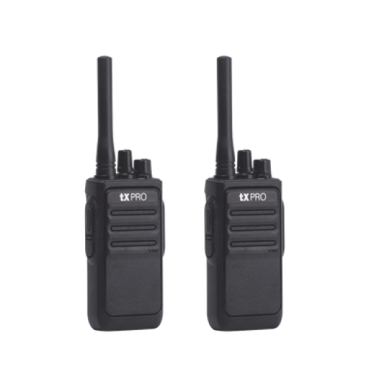 Par de radios analógicos, listos para utilizarse, operan en UHF 400-470 MHz de 2 watts de potencia. ¡PRECONFIGURADOS!