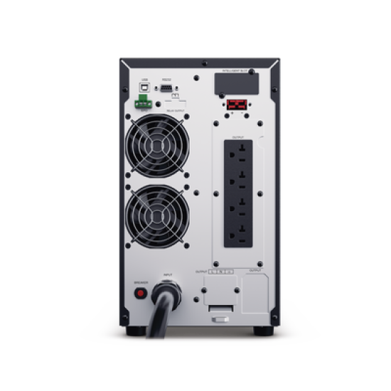 UPS de 3000 VA/2700 W, Online Doble Conversión, Entrada 120 Vca NEMA L5-30P, Onda Senoidal Pura, Tipo Torre, Con 4 Tomas NEMA 5-20R y 1 Block Hardwired