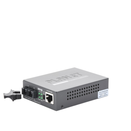 Convertidor de medios 1000 Mbps UTP/fibra óptica Mono-Modo hasta 20 Km, conector SC