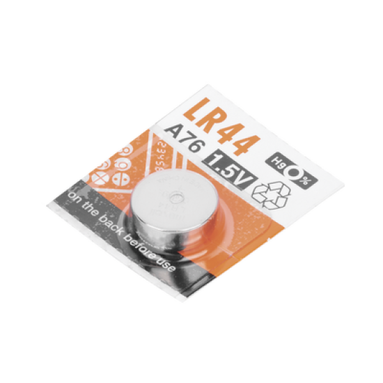 Batería Alcalina tipo LR44 (de botón) de 1.5 V 110 mAh 