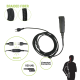 Cable para Micrófono audífono SNAP intercambiable con conector para Radios Icom IC-F3216/4261DS/DT, IC-F52D/62D, IC-F3400/4400DS/DT