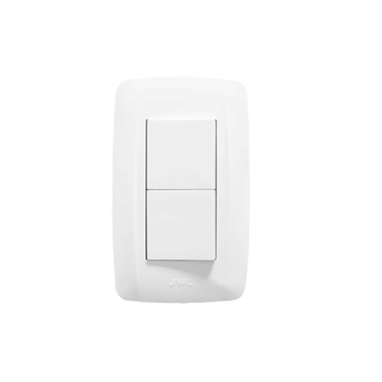 Apagador Dúplex de 10 A/ 127 V CA ~ 60 Hz /  1 1/2 Módulos / Color Blanco.