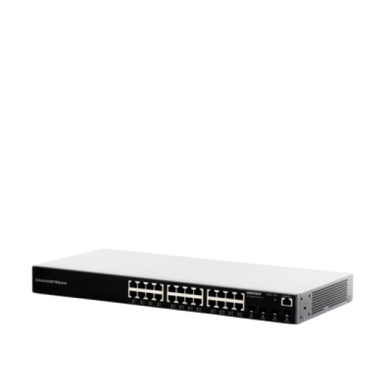 Switch Gigabit PoE+ Administrable / 24 puertos 10/100/1000 Mbps + 4 Puertos SFP Uplink / Hasta 360W / Compatible con GWN Cloud.