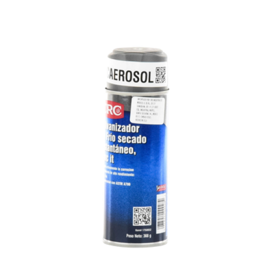 Compuesto Zinc en Aerosol  para Retoque de Piezas Galvanizadas por Inmersión en Caliente (386 gr.).