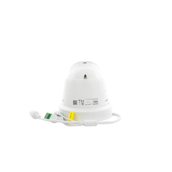 Turret IP 8 Megapixel / Imagen a color 24/7 / Lente 2.8 mm / Micrófono Integrado /Luz Blanca 40 mts / Exterior IP67 / Micrófono Integrado / WDR 130 dB / Entrada y salida de Audio y Alarma / Onvif / MicroSD