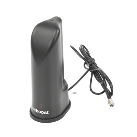 Antena de escritorio tipo cilindro color negra. Cubre las bandas de frecuencia celular. Especial para amplificadores y dispositivos celulares 4G y 3G. Con 1.52 m de cable RG-174 y con conector SMA macho.