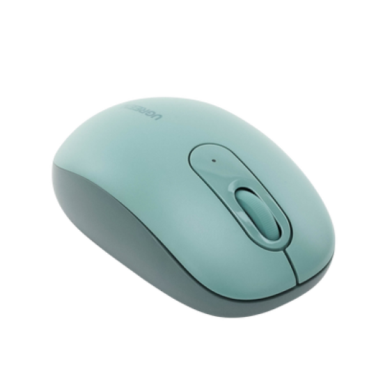 Mouse Inalámbrico 2.4G 800/1200/1600/2400 DPI / Función de 3 botones / Alcance 10m / Silencioso / Ergonómico / Anti-caída y Anti-interferencias / Color Verde / Batería Alcalina AA (incluida).