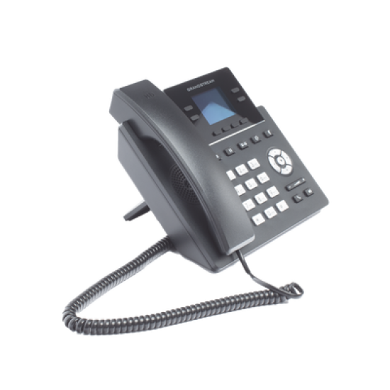 Teléfono IP Grado Operador, 4 líneas SIP con 2 cuentas, puertos Gigabit PoE, pantalla a color 2.4