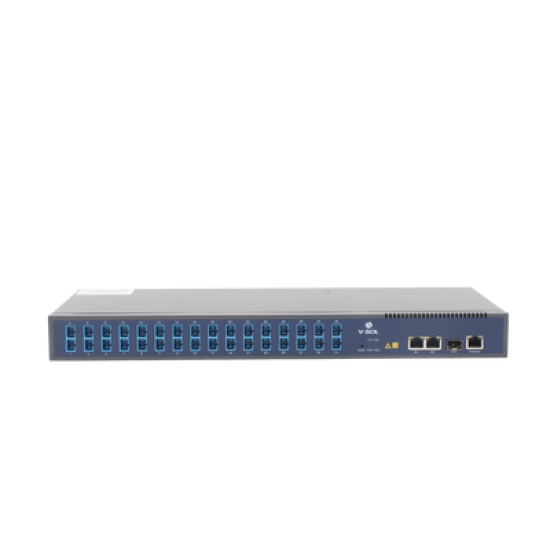 OLT de 1 GPON puerto con Splitter de 1 a 32 SC/UPC Incluido  + 3 puertos Uplink (2 puertos Gigabit Ethernet + 1 puerto SFP/SFP+) , hasta 128 ONUS