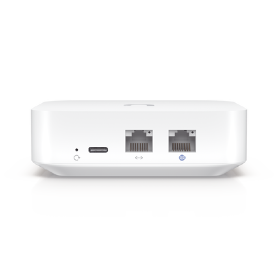 Router UniFi Ultra Express UX con WiFi 6, 1 puerto WAN GbE / 1 puerto GbE LAN. Administra hasta 4 dispositivos UniFi en modo  Gateway, o funciona como AP, hasta 50 clientes