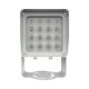 Lampara IR de Luz Continua / 16 Lámparas LED / Distancia Efectiva 16 a 25 metros / Cobertura 40° / Exterior IP66
