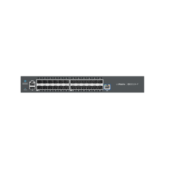 Switch cnMatrix EX3024F Ideal para Distribución en una Red Empresarial / 24 Puertos de Fibra Óptica SFP+(10 Gbps) / Capa 2 y Capa 3 / Doble Fuente de Alimentación en Corriente Alterna / Gestión Gratuita Desde la Nube