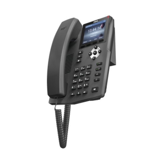 Teléfono IP empresarial para 2 lineas SIP con pantalla LCD de 2.8 pulgadas a color, puertos Gigabit y conferencia de 3 vías, PoE 