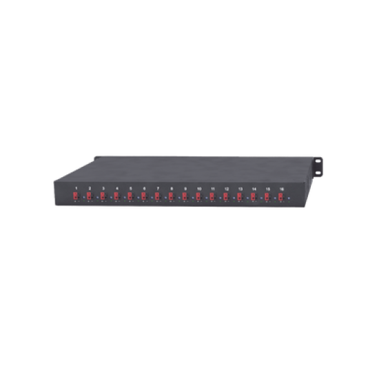 Fuente 12 Vcc /  Industrial / tipo RACK / 20 Amperes / 16 salidas / 1.25 Amperes por salida administrada / 2.5 Amperes por salida máxima 